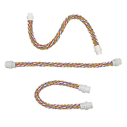 34 Inch Flex Rope (Large) - Bendable Fun Climbing Perch Cage Accessory Toy - Sugar Gliders, Squirrels, Degus, Marmosets, Monkeys, Parrots, Birds, Rats & Other Small Animals - size: Large