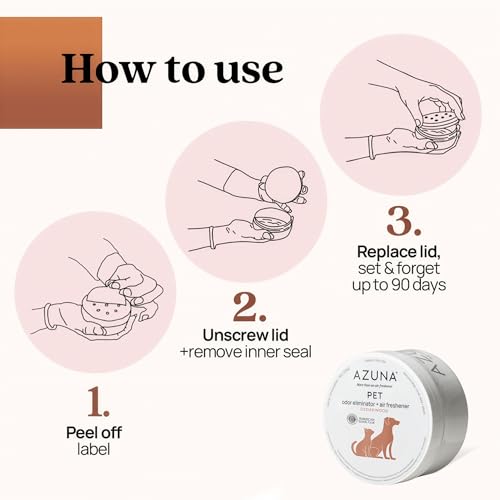 Azuna Pet Odor Eliminator for Strong Odor Gel | Child & Pet Safe | 8oz Pod | Plant Powered | Dog and Cat Room Deodorizer | Child and Pet Safe Air Fresheners for home | Cedarwood Scent - size: 8 Ounce (Pack of 1)