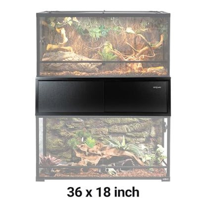 REPTI ZOO Reptiles Terrarium Stackers,36" L x 18" W Space Saving Stacker Kit with 4 x Spacers,Metal Frame Front Opening Tank Accessories,Reptile & Amphibian Enclosure Terrarium Stand
