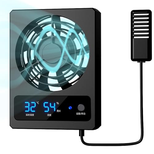 Fan for Reptile Enclosure Low Noise Efficient Vent Fan | Cooling Fan for Reptile Tank for Reptiles, Snakes, Rainforest Terrariums, Vivariums, Dragons, Lizards - size: B: (℃)