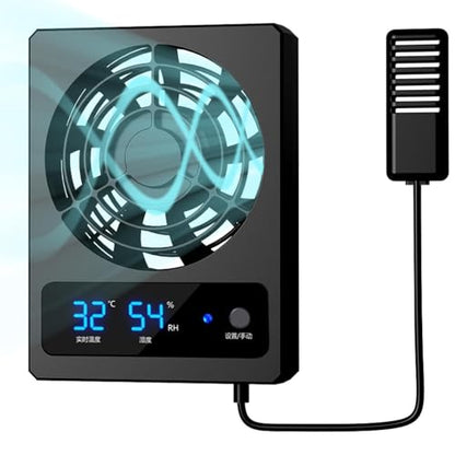 Fan for Reptile Enclosure Low Noise Efficient Vent Fan | Cooling Fan for Reptile Tank for Reptiles, Snakes, Rainforest Terrariums, Vivariums, Dragons, Lizards - size: B: (℃)