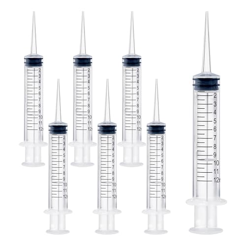 7Pack Wisdom Teeth Dental Syringe, 12ml/cc Straight Tip & Measurement | Straight Dental Irrigation Syringes, Disposable Sealed for Tooth Care, Oral Tonsil Stone, Feeding - style: 12ml/cc Straight Tip