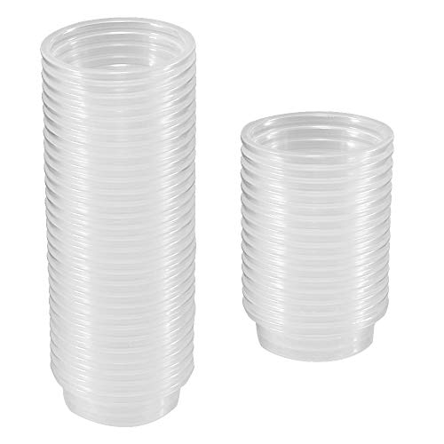 Lizard Crested Gecko Food Water Feeding Cups, 100 pcs, 0.5oz | Reptile Feeder Bowls, for Lizard and Other Small Pet Ledge Accessories Supplies