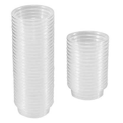 Lizard Crested Gecko Food Water Feeding Cups, 100 pcs, 0.5oz | Reptile Feeder Bowls, for Lizard and Other Small Pet Ledge Accessories Supplies