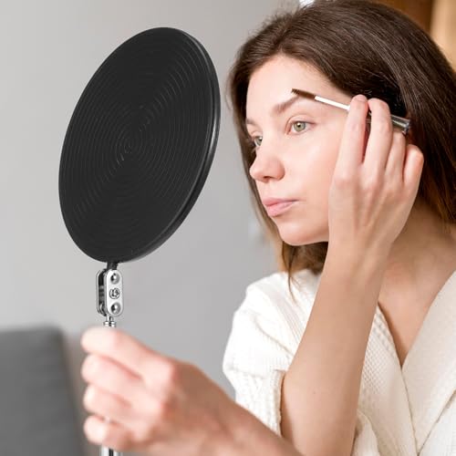 Telescoping Inspection Mirror, 360 Rotation Flexible Inspection Mirror Circular Inspection Mirror with Retractable Handle Round Inspection Mirrors for Checking Vehicle Condition(Dia-4 Inch) - size: Dia-4 Inch
