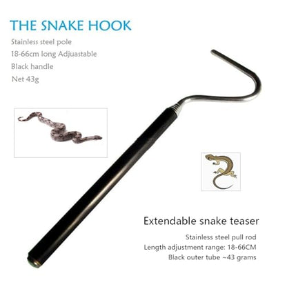 Stainless Steel Extensible Grappling Hook, Pick-Up Handling Tool, Pet Snake Accessories, Pool Skimmer Basket Hook