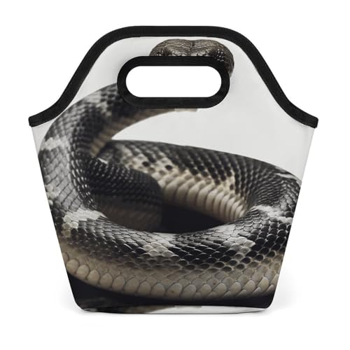Cobra Snake Lunch Bag for Women/Men, Lunch Box Bag Insulated, Lunch Tote Reusable Portable for Work Outdoor Travel And Picnic Beach
