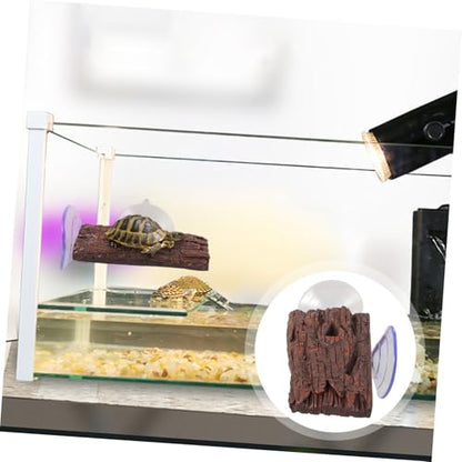 POPETPOP Turtle Tank Basking Platform Floating Rest Area with Cup for Water Turtles Frogs and Lizards for Aquatic Habitats