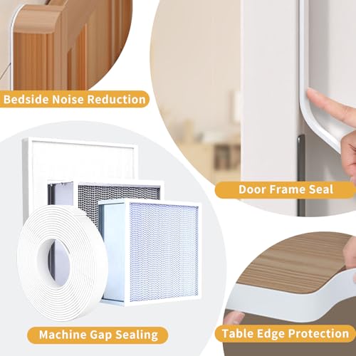 1/2 in Wide x 1/8 in Thick x 33FT Window Sealing Tape,Weather Stripping Door Seal,Foam Insulation Tape,Single-Sided Self-Adhesive Foam Strips White - color: White, size: 1/2 IN x 1/8 IN x 33FT