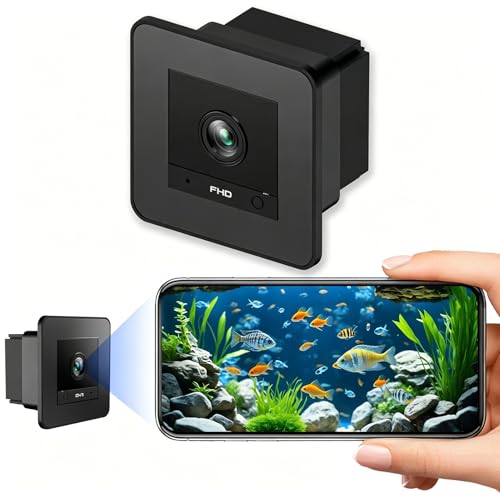 Fish Tank Camera, 2K HD for Aquarium & Reptile Terrarium, 140° Wide-Angle with Anti-Glare, Night Vision, WiFi Pet Camera with AI Motion Detection, 2-Way Audio, 24/7 Cloud/SD Recording S20M