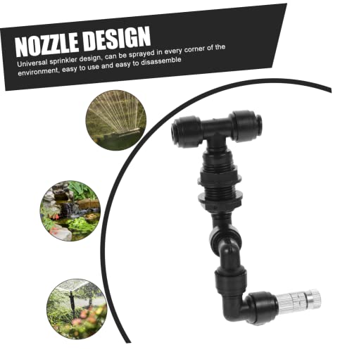HANABASS 4pcs Garden Hose Sprayer Nozzle Mist Nozzle Mist Sprayer Reptile Mister Plant Mister Spray Bottle Hose Wand for Watering Plants - color: Blackx4pcs, size: 10X9X2CMx4pcs