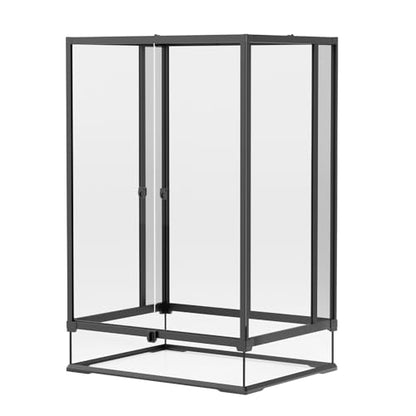 Erinnyees 67 Gallon Reptile Terrarium with Top Screen Ventilation, Snake Habitat with Heating Pad Space, Front Opening Reptile Vivarium with Sliding Cable Outlet for Snakes, Leopard Geckos, Turtles - size: 67 Gallon