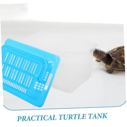 Yardwe Transparent Portable Aquarium Turtle Box for Hamsters and Reptiles Transport Container for Small Pets for Travel and Outdoor Adventures
