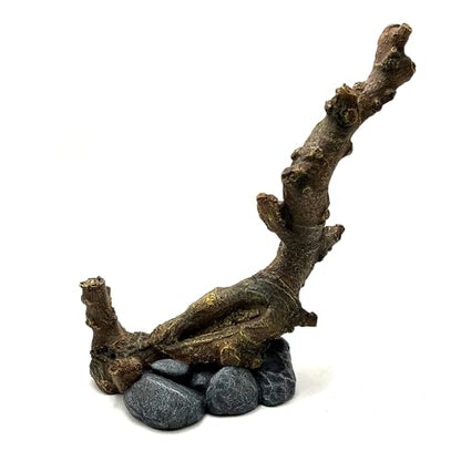 Large Resin Reptile Decor Branch, Reptile Tank Accessories for Terrarium Tree Trunk Ornament Gecko Frog Chameleon Spider Snake Lizard Bearded Dragons