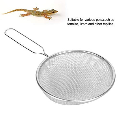 3PCS Reptile Poop Scooper, Bearded Dragon Sand Sifter Cat Litter Scoop Metal Fine Litter Scoop Sand Sifter Shelling Tools for Beach