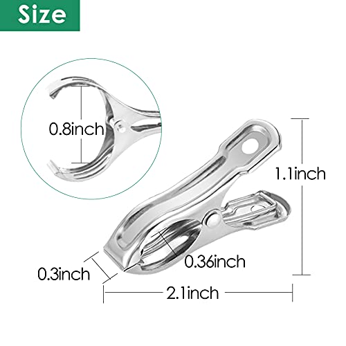 80Pcs Garden Clips for Netting, 2 Inch Metal Greenhouse Clamps | Stainless Steel Body, Strong Spring Grip Fits 3/8 to 3/4 Inch Poles, Securing Netting, Shade Cloth and Plant Covers to Frames - style: 80Pcs