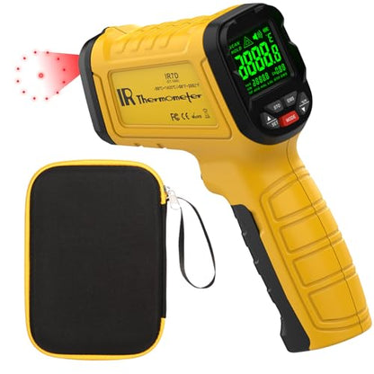 Infrared Thermometer Temperature Gun, 2732°F, 50:1 | Pyrometer High Temp Measurement Tool for Industrial Furnace Kiln Foundry Metal Casting Welding HVAC Engine Maintenance - color: -58°F to 2732°F