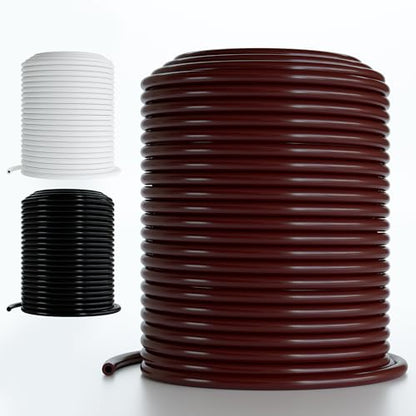 DBR Tech® 1/4 Drip Irrigation Tubing, 200 Feet, Flexible PVC Plastic Drip Irrigation Hose for Gardening, Misting, Hydroponics and DIY Landscape Garden Projects, Blank Distribution (200ft, Brown) - color: Brown, size: 200ft