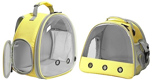 Bearded DragonTravel Cage,Lizards Carrier, Small Animal Travel Carrier for Hedgehog Rat Parrot Bird Guinea Pig, Portable Guinea Pig Travel Bag for 2 - color: Yellow