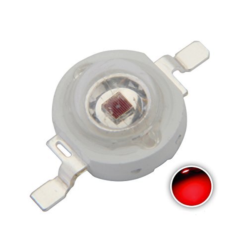 CHANZON 10 pcs High Power Led Chip 3W Far Red Plant Grow Light 730nm | (400mA - 500mA /DC 1.8V - 2.2V / 3 Watt) SMD COB Emitter Diode Components Bead for DIY Growing Lamps - color: S) Far-red Ir (730nm)