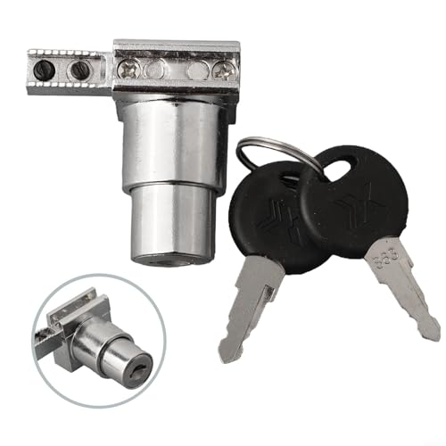 Zinc Alloy Sliding Glass Door Lock Set with Keys for Display Cabinets and Terrariums, Rust-Resistant Hardware for 5-8mm Glass Panels, Installation without Drilling(1PCS) - size: 1 Piece