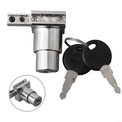 Zinc Alloy Sliding Glass Door Lock Set with Keys for Display Cabinets and Terrariums, Rust-Resistant Hardware for 5-8mm Glass Panels, Installation without Drilling(1PCS) - size: 1 Piece