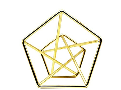 Geometric Air Plant Holder Airplants Rack Metal Plants Stand Planter Shelves Himmeli Living Decor Tillandsia Pot Containers (Gold 3pcs)