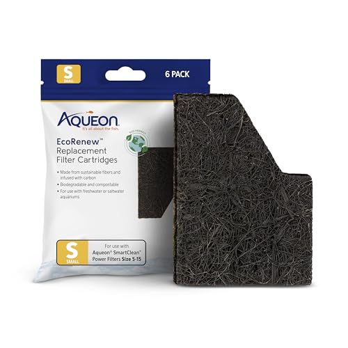 Aqueon GENUINE EcoRenew Filter Cartridges, For Freshwater and Saltwater Aquariums, Small, 6-Pack - size: 6 Pack