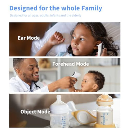 Boncare Ear and Forehead Thermometer for Adults and Kids | 2X Accuracy Infrared Digital Thermometer ,1 Second Reading, No Touch Baby with Fever Alarm