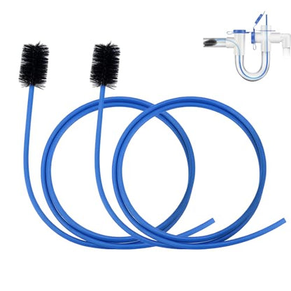 2 PCS Condensate Trap Flexible Drain Brush, 48 Inch Drain Line Cleaning Brush, Condensate Traps Clean for Condensate P-Trap and HVAC Systems - style: 2 PCS 48 In