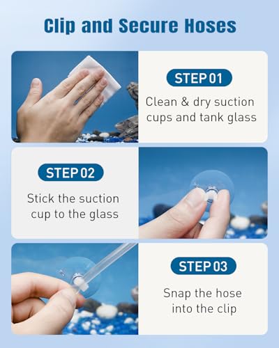 Pawfly Aquarium Suction Cups, Small Suction Cups, Fish Tank Suction Cup Clips with Adjustable Zip Ties Set, 3/16" Fish Hose Holder for Airline Tubing, Decoration & Shrimp Nest, 80 Pack - size: 80 Pack
