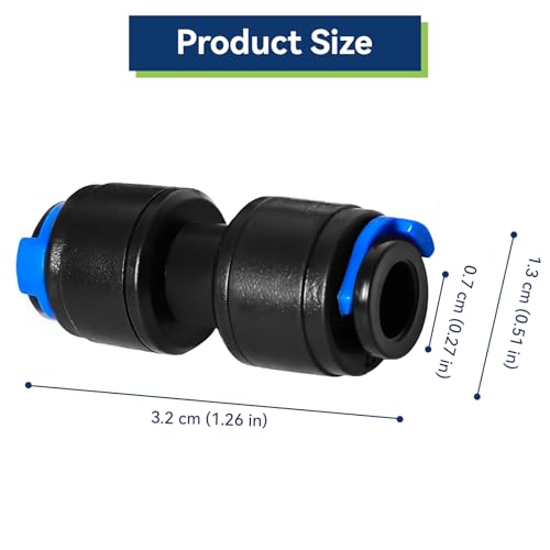 10 Pack 1/4" Drip Universal Straights Fitting Connectors, Quick Connect Universal Drip Irrigation Tubing Coupling Valve, Connector Locking Fitting for Sprinkler or Drip Irrigation System - color: 1/4" Coupling Connectors