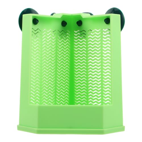 Reptile Corner Hunting Bowl: Plastic Feeder Box - Food Dish with Suction Cups for Wall Terrarium Glass Mount Bearded Dragons Insect Feeding L - size: 16.00X14.50X10.50CM