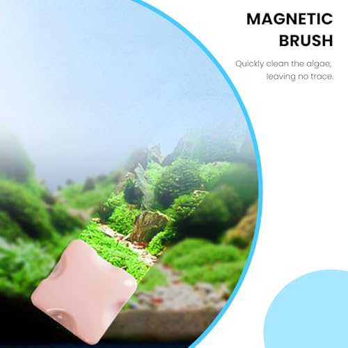 Mini Magnetic Algae Scraper for Fish Tank - 1.18" Dual-Sided Cleaner in White - Used for Glass Aquariums - color: White