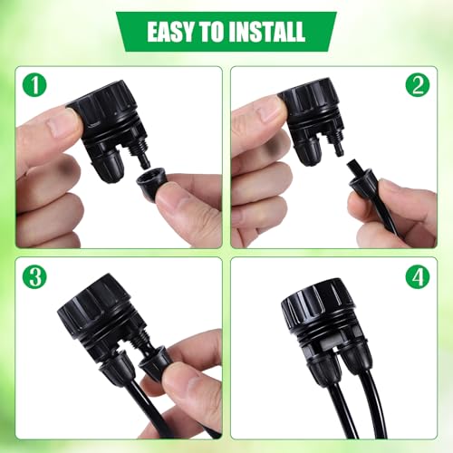 3/4'' to1/4'' Drip Irrigation Hose Adapter,Drip Tubing to Faucet | 2 Way 3/4" Faucet Adapter to 1/4" Irrigation tubing, 3/4"Garden Faucet to 1/4 Irrigation Tubing for Garden Irrigation System - size: 2 Way Hose 3/4" to 1/2"