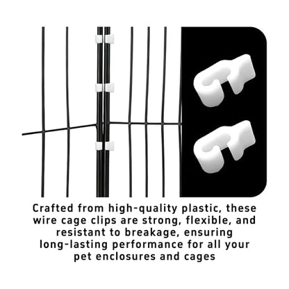 60Pcs Wire Cage Clips, Detachable Door Latch Buckle Locks, Snap-on Connector Clamps for DIY Assembly of Cat, Dog, Rabbit, Chicken, Bird Cages, Pet Crate, Fence & Yard Gate - size: 60Pcs