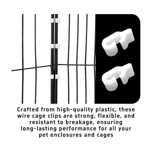 20Pcs Wire Cage Clips, Detachable Door Latch Buckle Locks, Snap-on Connector Clamps for DIY Assembly of Cat, Dog, Rabbit, Chicken, Bird Cages, Pet Crate, Fence & Yard Gate - size: 20Pcs
