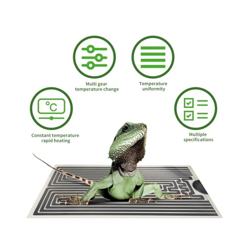 1pcs AC200~240V 5-20W Reptiles Heating Mat Climbing Pet Warm Pads Adjustable With Temperature Controller(5W 14X15cm) - size: 5W 14X15cm