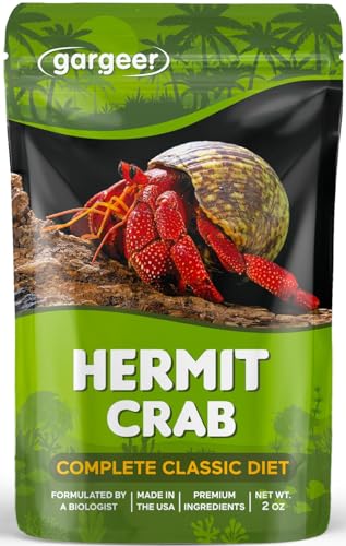 Gargeer 2oz Hermit Crab Food. Non-GMO, Premium Ingredients, Made in USA | Premium daily hermit crab food! Rich in krill, kelp, organic carrot & essential minerals for immunity. Made in the USA