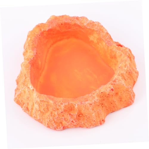 Veemoon Simulation Bowl Lizard Turtle Feeder Reptile Supplies Odorless Food Container Thickened Bowl Reptile Tank Accessories