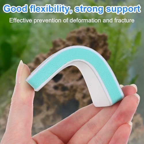 5Pcs Double Sided Aquarium Sponge Brush, Aquarium Glass Sponge | Dual-Action Fish Tank Glass Scraper and Sponge, Handheld Non-Scratch Cleaning Pad for Small Glass Aquarium Maintenance