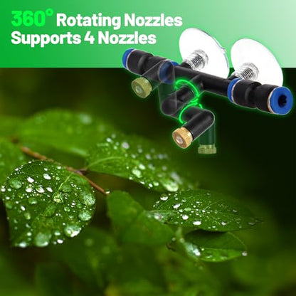 Reptile Mister, Reptile Humidifier Rainforest Spray System with Adjustable Spray Nozzles, Mini Automatic Misting System for Reptile Amphibians