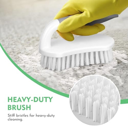 SetSail Scrub Brush, Heavy-Duty Scrub Brushes for Cleaning with Stiff Bristles Cleaning Brush for Shower, Bathroom, Carpet, Kitchen and Bathtub Scrubber - 2 Pack | Durable Bristles Ergonomic Non-Slip Tpr Grip. U-Style Hanging Loop for Storage. Use for Sho