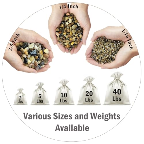 FANTIAN 2 lbs Aquarium Sand. 1/16 Inch Fish Tank Coarse Sand | Natural River Rocks, Decorative Pea Gravel for Turtle Substrate, Terrariums, Vase, Plant, Drainage, Outdoor Garden - size: 1/16 Inch