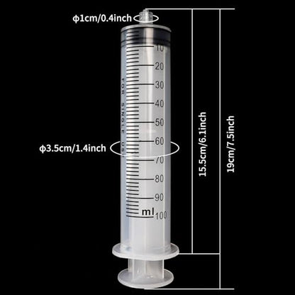 2pcs 100ml Plastic Syringes with 2pcs 47in Flexible Tubing and Luer Tips | Individually Sterile Packed,for Measuring,Feeding,Refilling,Watering, Filtration and Laboratory Applications without Needles