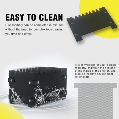 Reptile Cricket Keeper,Acrylic Feeding Crickets Habitat,Replacement of Egg Cartons