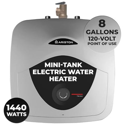8 Gallon Capacity, 120-Volt – Ariston Andris Mini Tank Electric Water Heater – Heating Solution for Under Sink, RV, and Compact Spaces, Smart Boost for Versatile Heating, Simple Installation - style: 8 Gallon