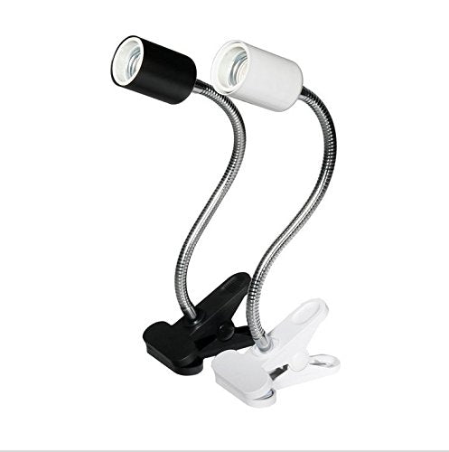 UVA/UVB Reptile Ceramic Heat Lamp - Pet Heating Bulb Holder Clamp - 110V-130V (White)
