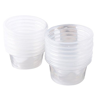 SLSON 100 Pack Gecko Food and Water Cups Gecko Ledge Cups Reptile Worm Bowl Mealworm Feed Feeder for Lizard Leopard Gecko Crested Gecko and Other Small Pets, 1 Oz