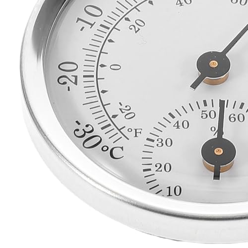 MERRYHAPY Compact Analog Thermohygrometer for Indoor Outdoor Use Accurate Temperature Humidity Monitor with Plastic Lens Portable Reptile Thermometer and Hygrometer for Adults Home
